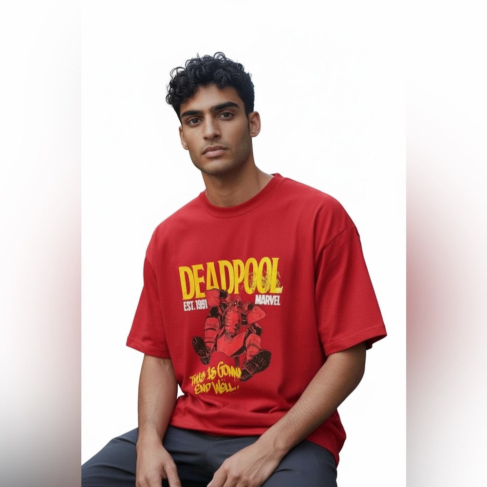 Marvel Deadpool Graphic Tee Red 2XL – “This Is Gonna End Well…” 2XL